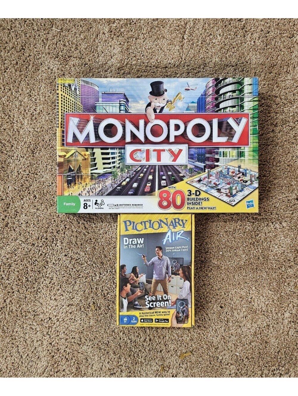 Monopoly City Edition Board Game + Free Pictionary Air